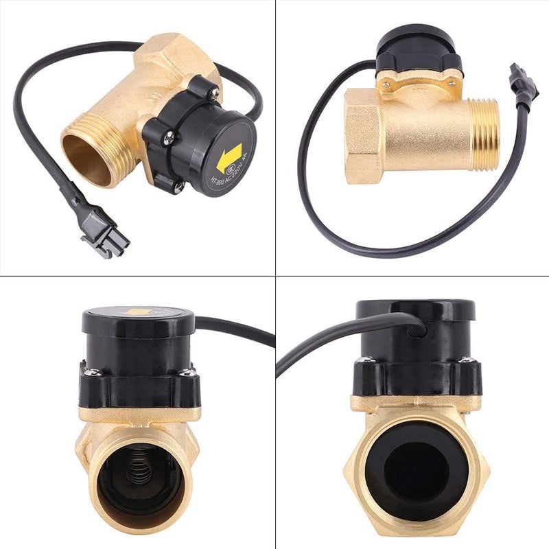 DEWIN Water Flow Sensor, HT-800 G1Thread Water Flow Sensor Switch, Water Flow Switch Automatic Flow Switch Thread 220V Water Pump Flow Sensor Automatic Control Switch - Image 4